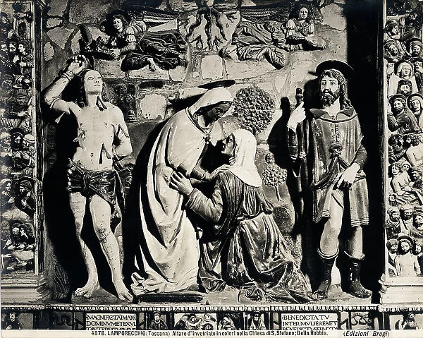 The Visitation with St. Roch and St. Sebastian, detail, work by Giovanni della Robbia, preserved in the church of S. Stefano in Lamporecchio in the environs of Pistoia
