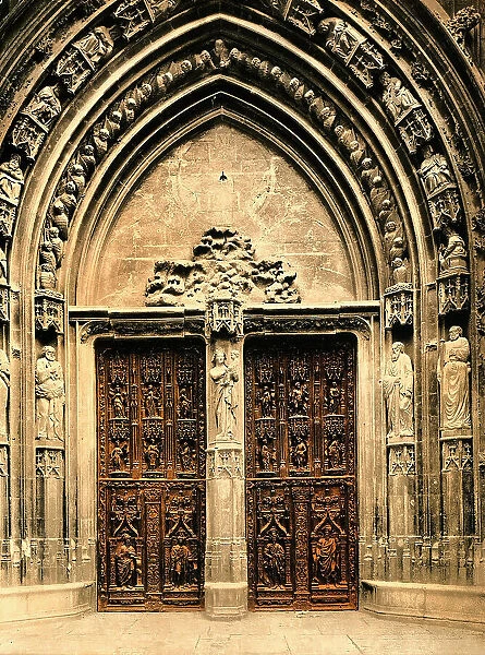 Wood doors by Jean Guiramand (from Tolone) for the Church of Saint Sauveur in Aix-en-Provence