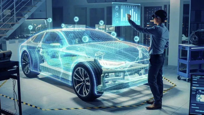 Framed Print : Automotive Engineer Using a Virtual Reality Headset Print Framed Print : Automotive Engineer Using a Virtual Reality Headset Print