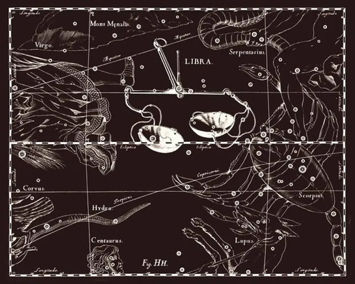 Framed Print : Libra Constellation Print Framed Print : Libra Constellation Print