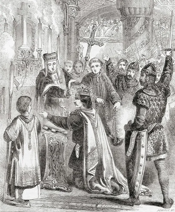 Framed Print : Print of The Coronation of William the Conqueror Framed Print : Print of The Coronation of William the Conqueror