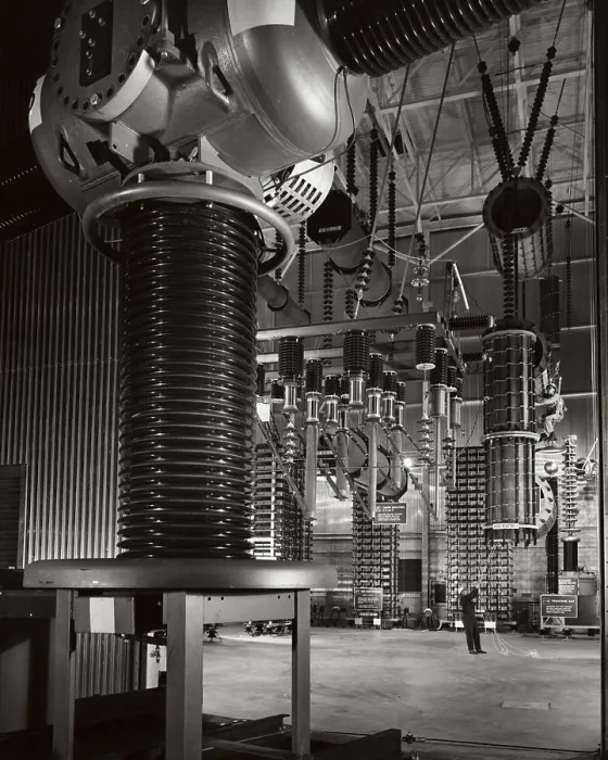 Framed Print : Two Engineers Working with Tuning Reactors Print Framed Print : Two Engineers Working with Tuning Reactors Print