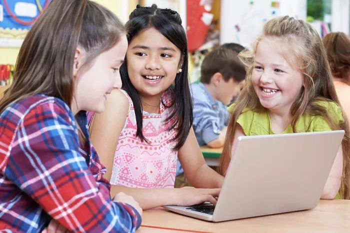 Framed Print : Elementary School Children Working Together Print Framed Print : Elementary School Children Working Together Print