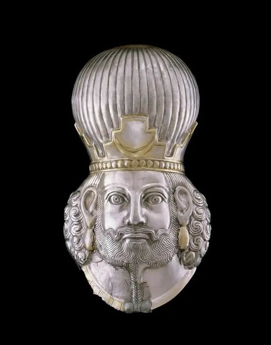 Framed Print : Sasanian King Silver Head Print Framed Print : Sasanian King Silver Head Print