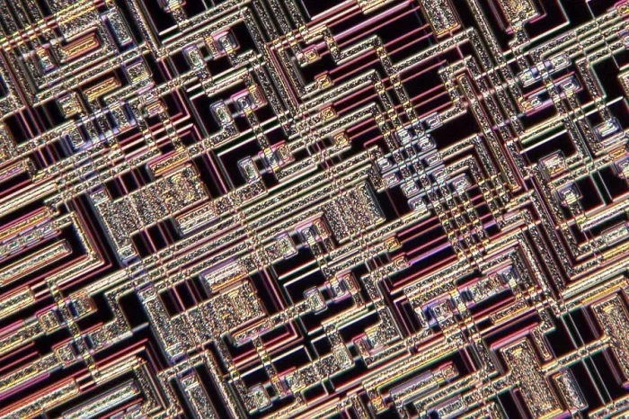 Framed Print : Microchip Print, Light Micrograph Framed Print : Microchip Print, Light Micrograph