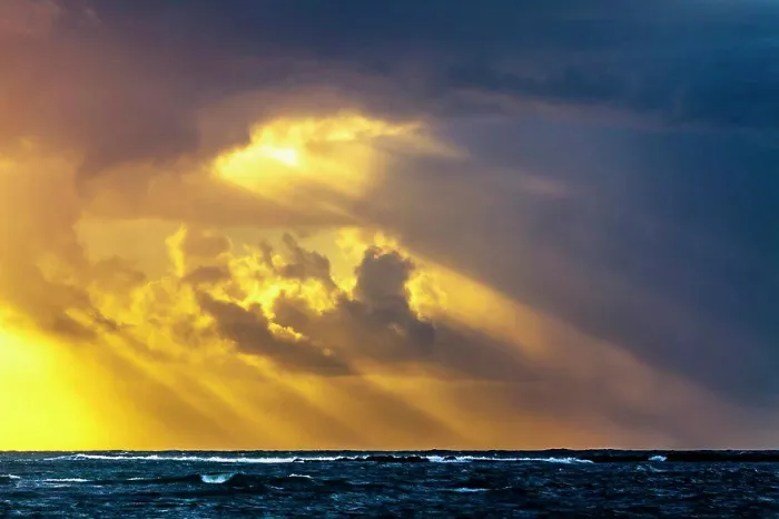 Framed Print : Sunset Print of Sea and Sky