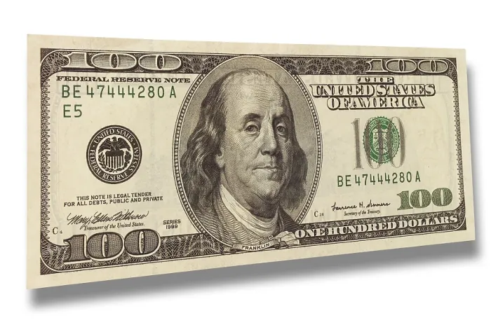 Framed Print : Front Side of 100 Dollar Bill Print Framed Print : Front Side of 100 Dollar Bill Print