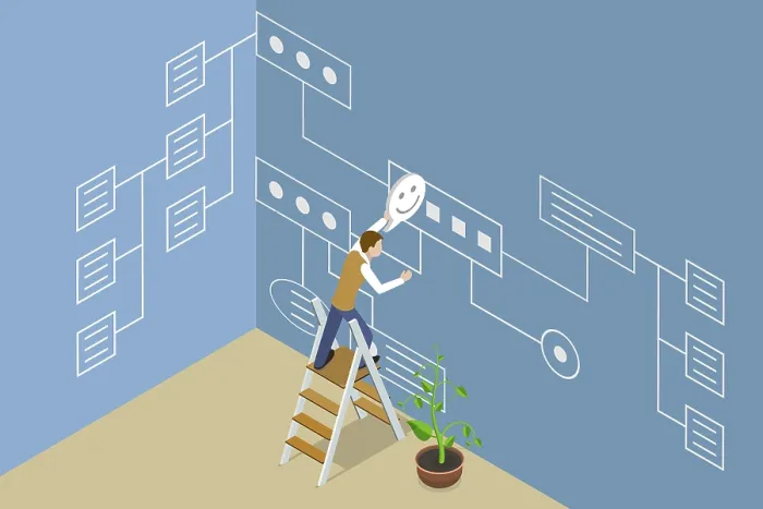 Framed Print : 3D Workflow Process Print: Algorithm Flow Chart Illustration Framed Print : 3D Workflow Process Print: Algorithm Flow Chart Illustration