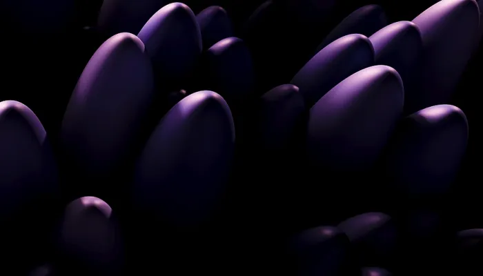 Framed Print : Dark Purple Oval Shapes 3D Print Framed Print : Dark Purple Oval Shapes 3D Print