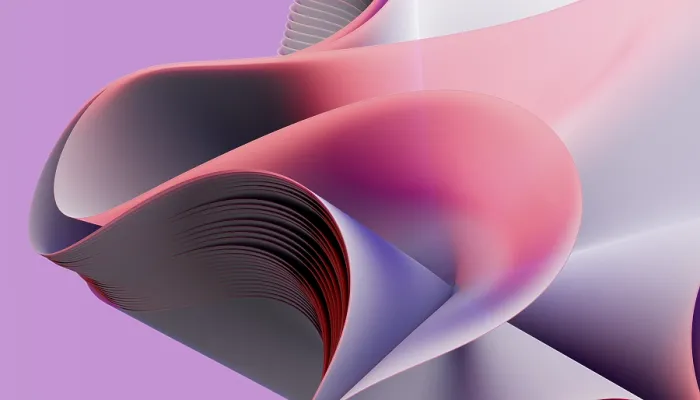 Framed Print : Soft Hues 3D Print with Gradient Shapes