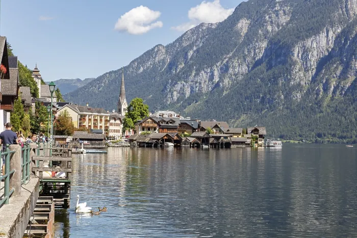 Framed Print : Hallstatt Village Print, Austria Framed Print : Hallstatt Village Print, Austria