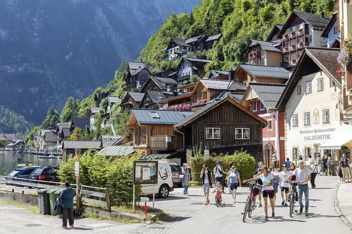 Framed Print : Hallstatt Village Print, Austria Framed Print : Hallstatt Village Print, Austria
