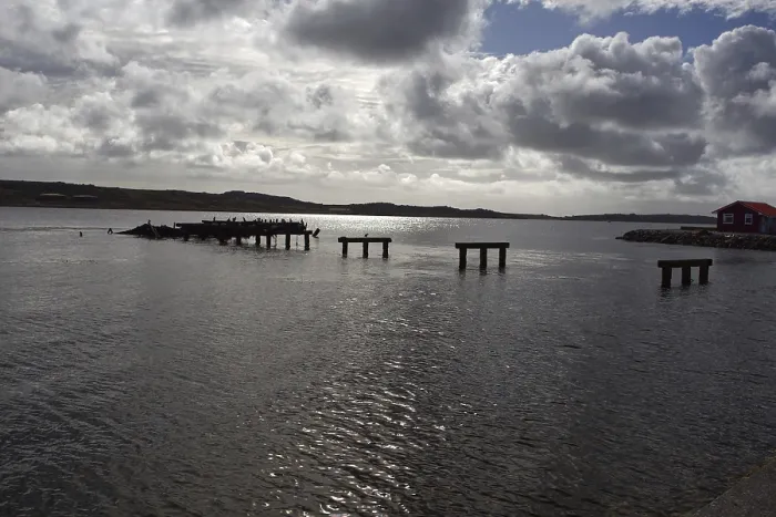 Framed Print : Abandoned Pier Structures Print, Stanley, Falkland Islands Framed Print : Abandoned Pier Structures Print, Stanley, Falkland Islands
