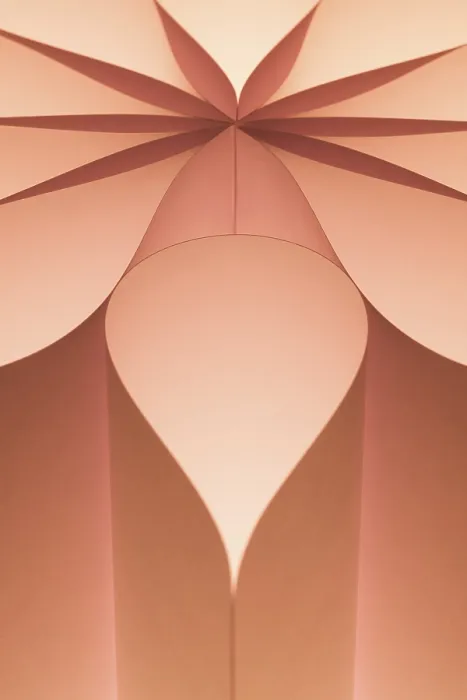 Framed Print : Curved Paper Pattern Print