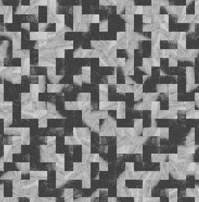 Framed Print : Black, White, and Gray Tessellated Print