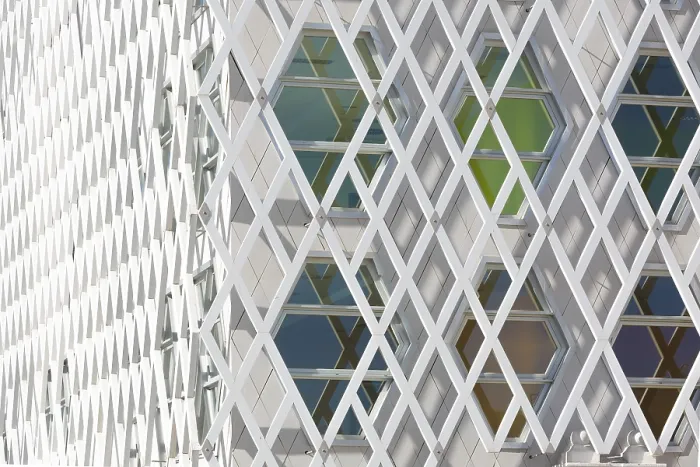 Framed Print : Abstract Auditorium Facade Print - Geometric Patterns Framed Print : Abstract Auditorium Facade Print - Geometric Patterns