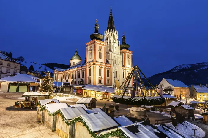Framed Print : Advent Atmosphere Print, Mariazell Austria Framed Print : Advent Atmosphere Print, Mariazell Austria
