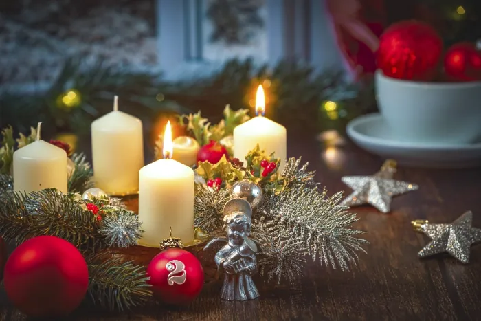 Framed Print : Second Advent Wreath Print - Christmas Decoration Framed Print : Second Advent Wreath Print - Christmas Decoration