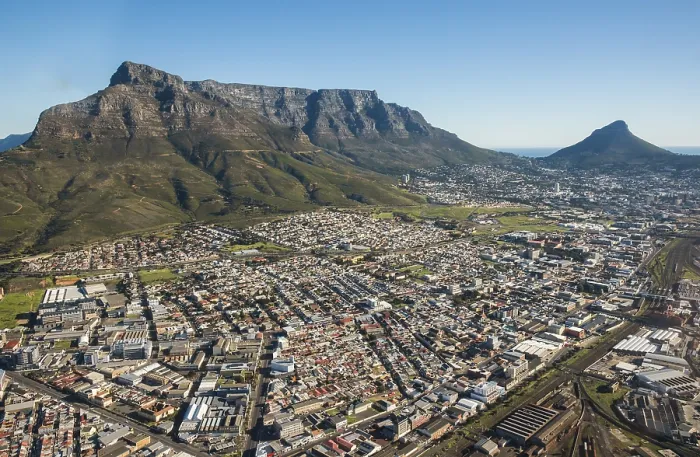 Framed Print : Aerial View Print of Devil's Peak, Cape Town, South Africa Framed Print : Aerial View Print of Devil's Peak, Cape Town, South Africa