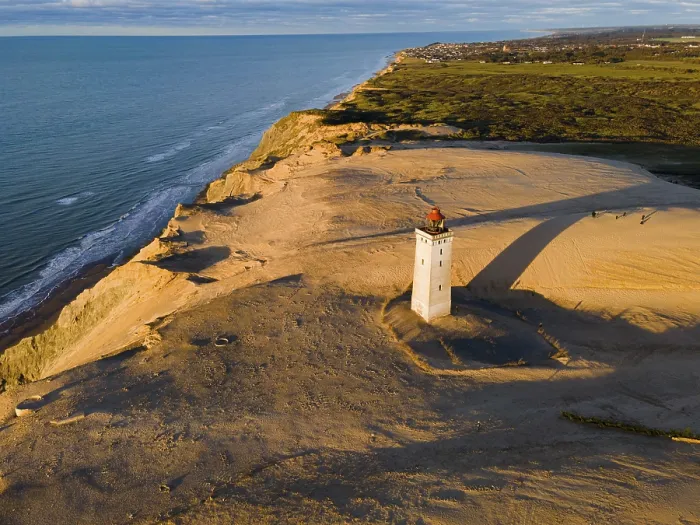 Framed Print : Aerial View of Rubjerg Knude Lighthouse, Denmark Print Framed Print : Aerial View of Rubjerg Knude Lighthouse, Denmark Print