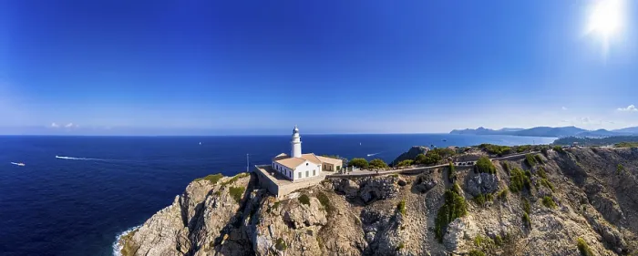 Framed Print : Aerial View Print of Far de Capdepera Lighthouse, Majorca Framed Print : Aerial View Print of Far de Capdepera Lighthouse, Majorca