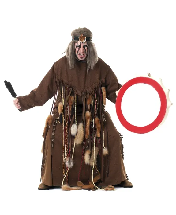 Framed Print : Aggressive Middle-Aged Shaman Print Framed Print : Aggressive Middle-Aged Shaman Print