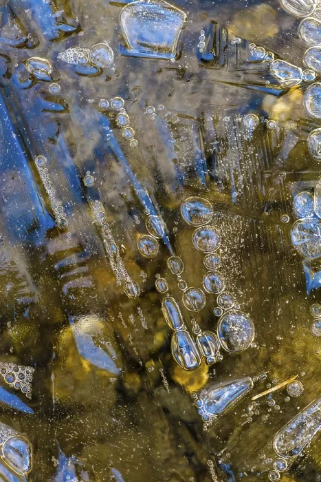 Framed Print : Air Pockets, Bubbles and Structures in Ice Print Framed Print : Air Pockets, Bubbles and Structures in Ice Print