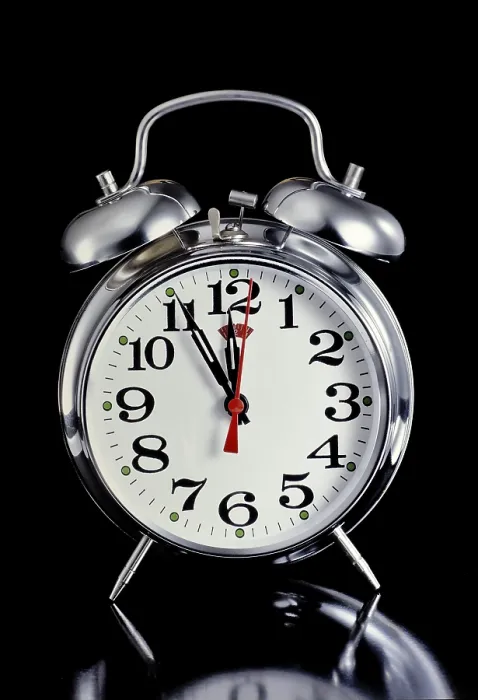 Framed Print : Alarmclock with hands at five to twelve Print Framed Print : Alarmclock with hands at five to twelve Print