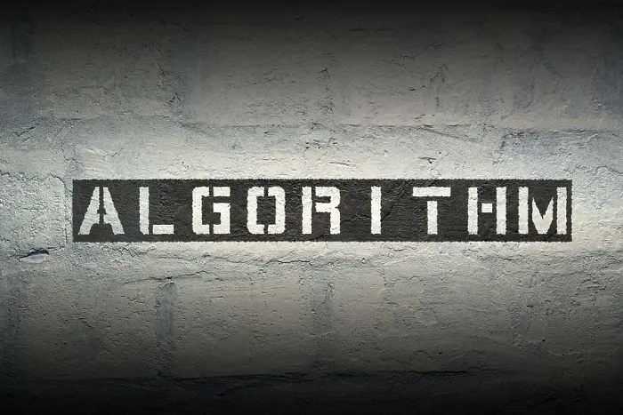 Framed Print : Algorithm Stencil Print on Grunge White Brick Wall Print Framed Print : Algorithm Stencil Print on Grunge White Brick Wall Print