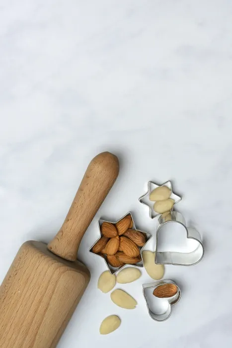 Framed Print : Almonds and Biscuit Cutters Print Framed Print : Almonds and Biscuit Cutters Print