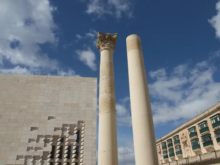 Framed Print : Valetta, Malta: Two Ancient Columns Print Framed Print : Valetta, Malta: Two Ancient Columns Print