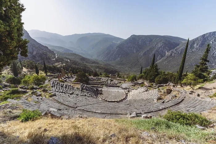 Framed Print : The Ancient Theater of Delphi, Greece Print Framed Print : The Ancient Theater of Delphi, Greece Print