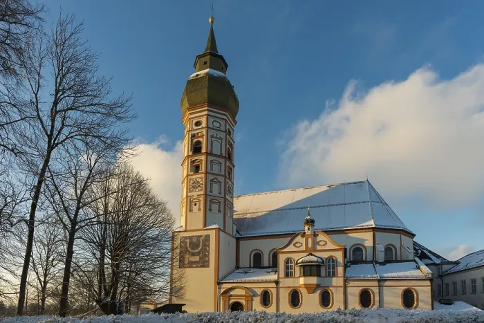 Framed Print : Andechs Monastery Winter Sunset Print, Bavaria, Germany Framed Print : Andechs Monastery Winter Sunset Print, Bavaria, Germany