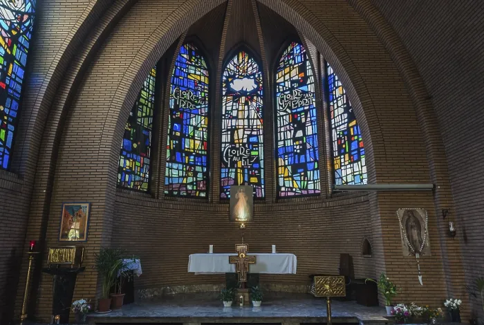 Framed Print : Anderlecht, Belgium Print - Saint Raphael Chapel Interior Framed Print : Anderlecht, Belgium Print - Saint Raphael Chapel Interior