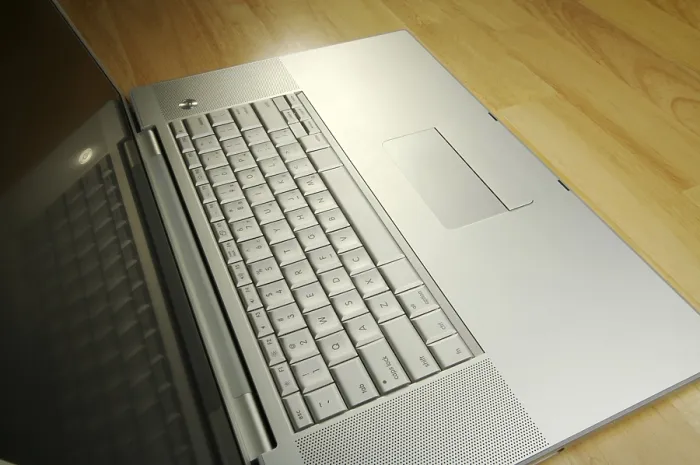 Framed Print : Angled Laptop Print on Desk