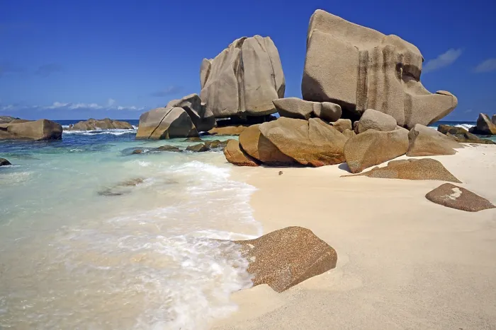 Framed Print : La Source Marron Print, Anse Marron Beach, La Digue Island Framed Print : La Source Marron Print, Anse Marron Beach, La Digue Island