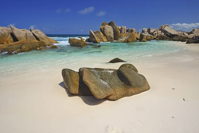Framed Print : La Source Marron Anse Marron Print, La Digue Island Framed Print : La Source Marron Anse Marron Print, La Digue Island