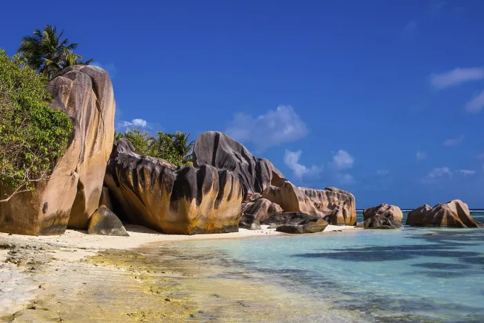 Framed Print : Anse Source d'Argent Granite Rock Beach Print, Seychelles Framed Print : Anse Source d'Argent Granite Rock Beach Print, Seychelles