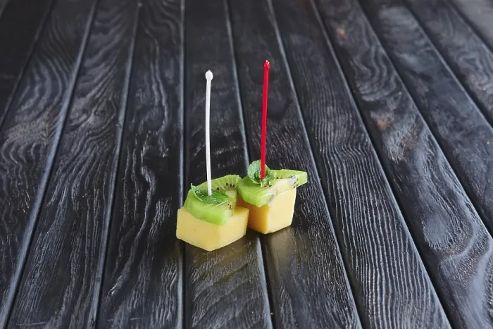 Framed Print : Cheese Appetizer Print - Kiwi and Mint Skewer Framed Print : Cheese Appetizer Print - Kiwi and Mint Skewer