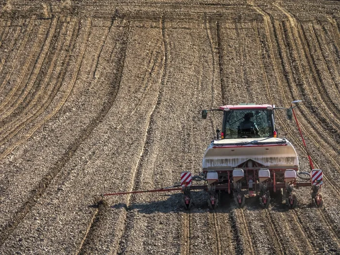 Framed Print : Arable Field Print: Sowing Machine in Action Framed Print : Arable Field Print: Sowing Machine in Action