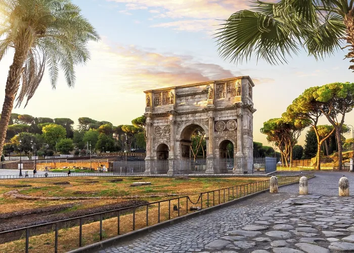 Framed Print : The Arch of Constantine behind the palms Print Framed Print : The Arch of Constantine behind the palms Print