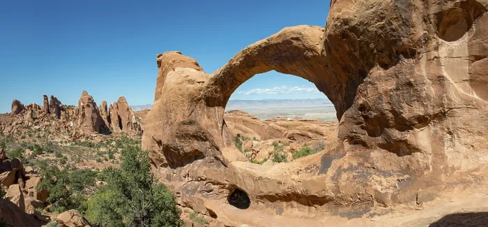 Framed Print : Devils Garden Arch Double O Arch Print, Arches National Park