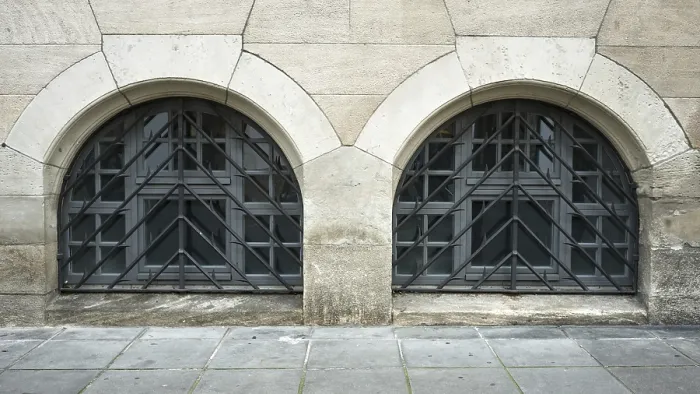 Framed Print : Two Arched Windows Print, Stuttgart Germany Framed Print : Two Arched Windows Print, Stuttgart Germany