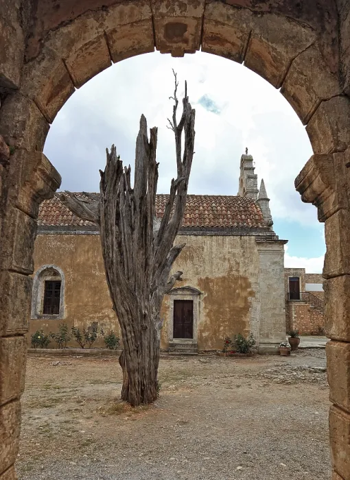 Framed Print : Arkadi Monastery Print, Crete, Greece 1866 Framed Print : Arkadi Monastery Print, Crete, Greece 1866