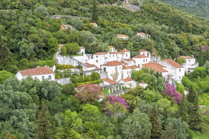 Framed Print : Arrabida Convent Print, Setubal Peninsula, Portugal
