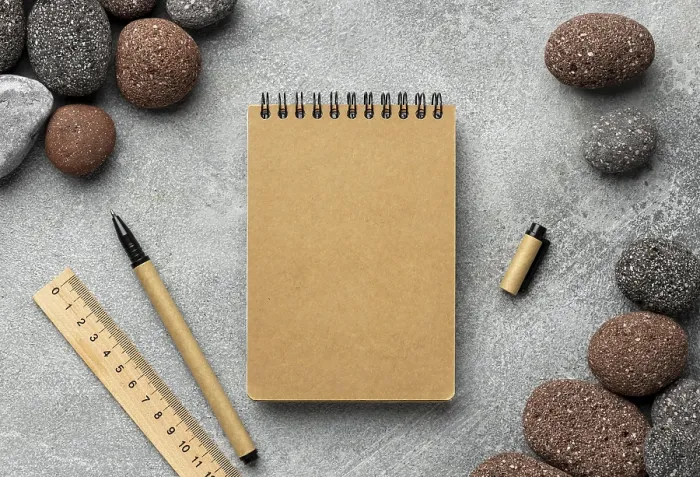 Framed Print : Stationery Elements Print - Notepad Arrangement Framed Print : Stationery Elements Print - Notepad Arrangement