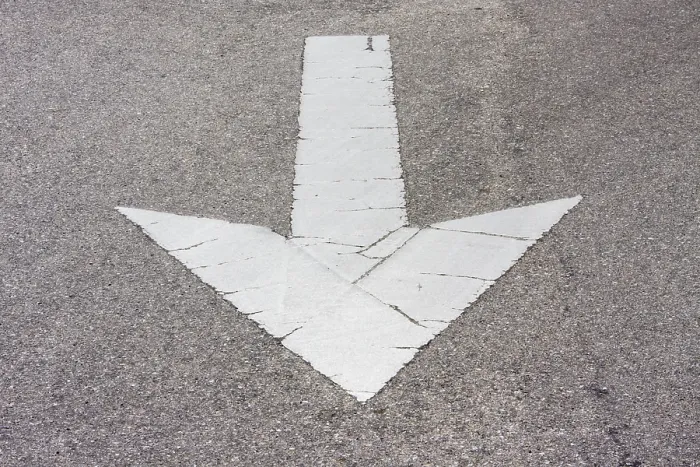 Framed Print : Arrow on a Road Print Framed Print : Arrow on a Road Print