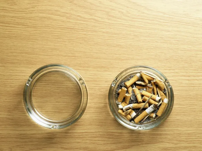 Framed Print : Empty and Full Ash Trays Print Framed Print : Empty and Full Ash Trays Print