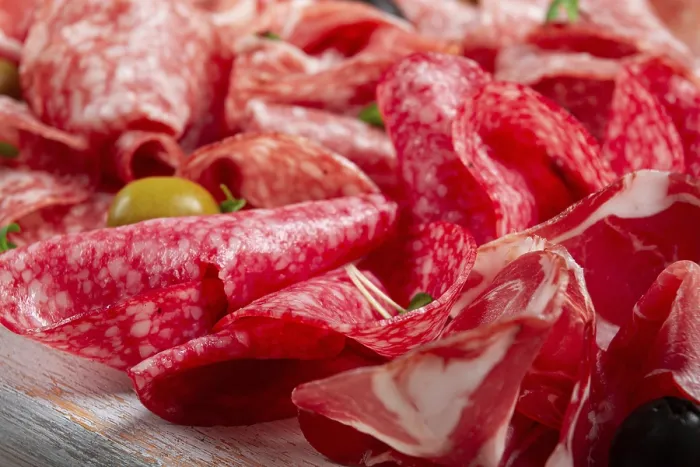Framed Print : Assorted Meat Appetizer Print, Close-Up Framed Print : Assorted Meat Appetizer Print, Close-Up