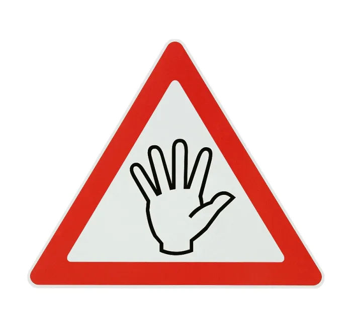 Framed Print : Attention! Handiwork Print on White Background Framed Print : Attention! Handiwork Print on White Background